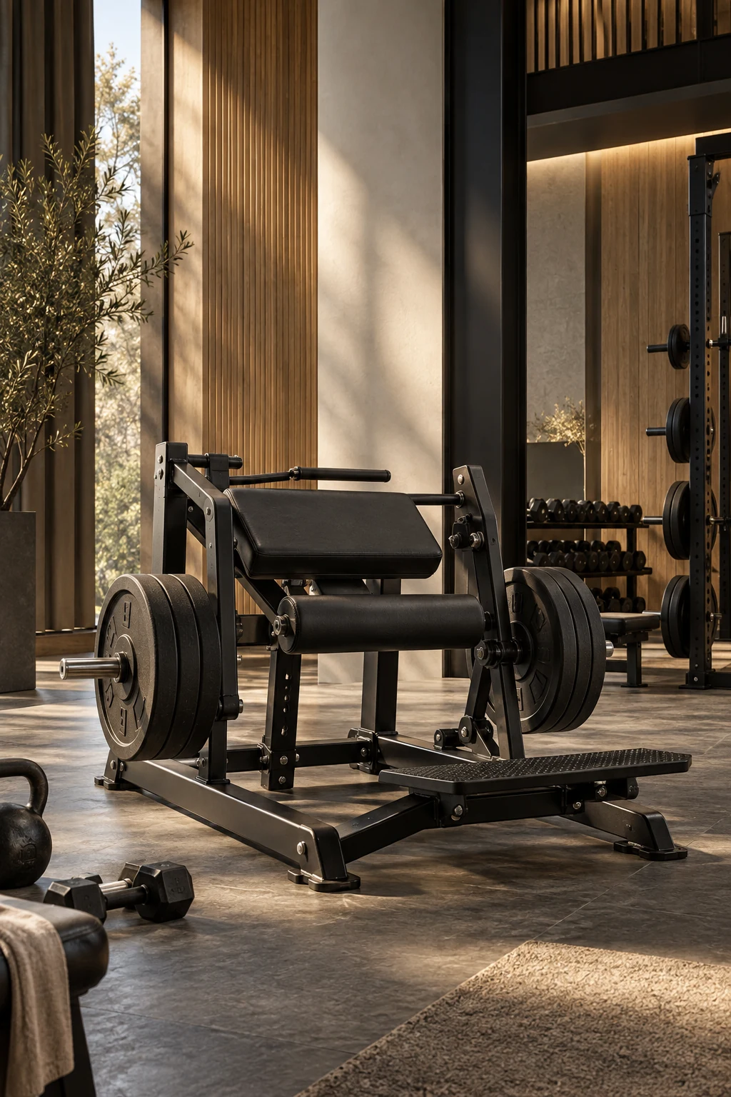 SQF glute builder and plate-loaded equipment