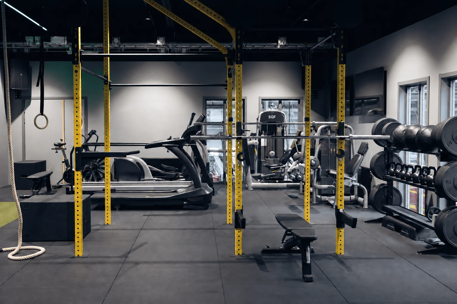 Strength equipment at Hoganas fire station