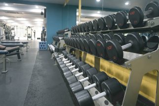 Dumbbell rack row